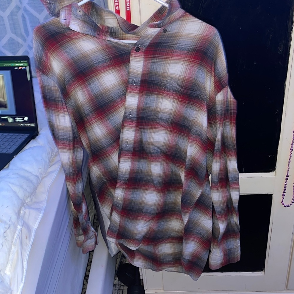 casual flannel sweater
